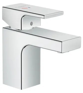 Rubinetto per lavabo a canna bassa getto laminare cristallino Vernis Shape cromato lucido HANSGROHE H 12.7 cm