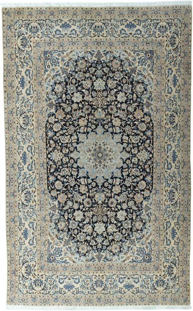 Nain Tappeto 200 x 320 Blu (Iran) Annodato A Mano