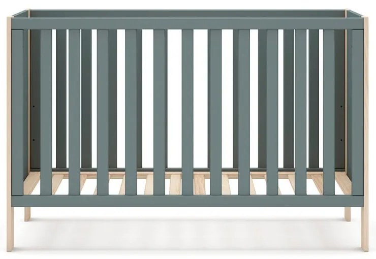 Lettino di colore naturale/verde polveroso 60x120 cm Esteban – Marckeric