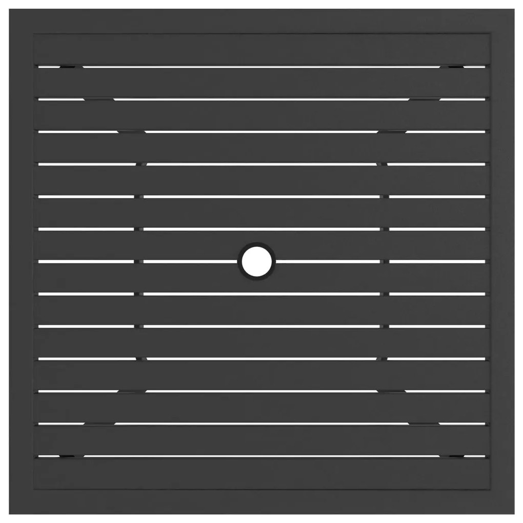Tavolo da giardino antracite 81,5x81,5x72 cm in acciaio