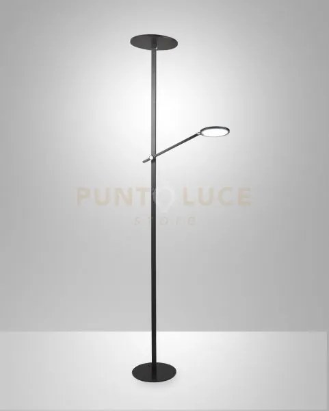 Regina lampada da terra nera 2 luci 3000k - 36w/12w - 3050/1100 lm ...