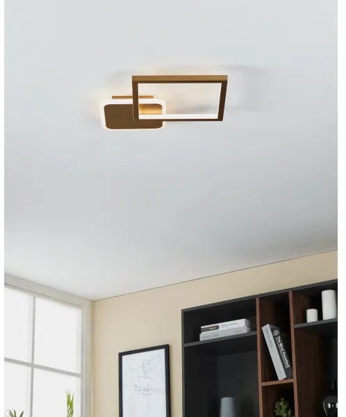 Eglo 900424 - Plafoniera LED dimmerabile GAFARES LED/15W/230V oro + tc