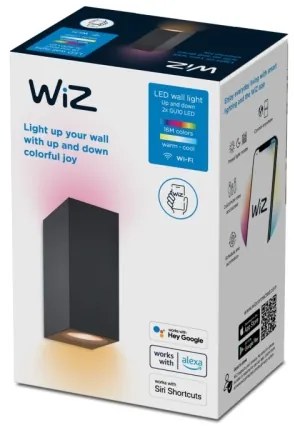 WiZ -LED RGBW Applique dimmerabile UP&DOWN 2xGU10/4,7W/230V Wi-Fi CRI 90 nero