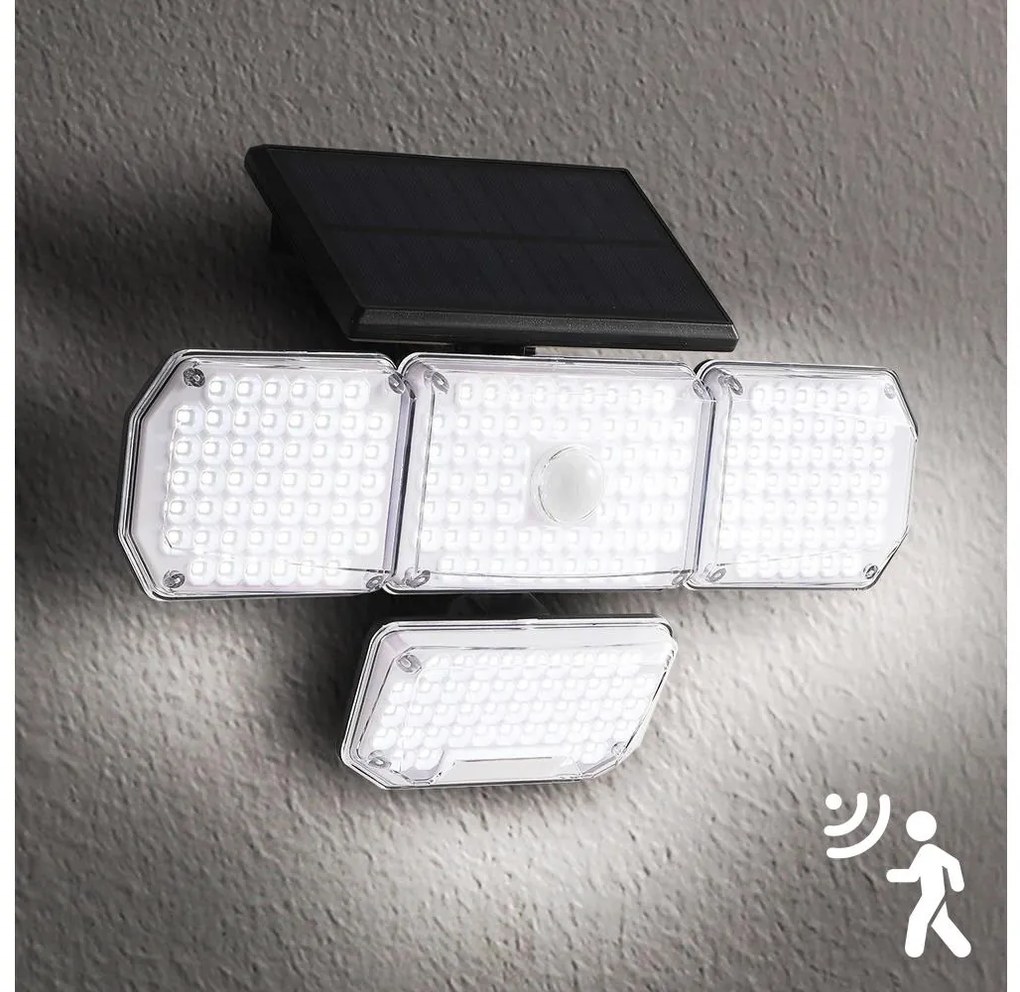 Brilagi - Lampada solare da parete LED WALLIE 5W 5,5V IP65 con sensore