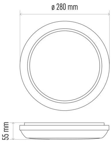 Plafoniera LED da esterno DORI LED/24W/230V IP54 tondo