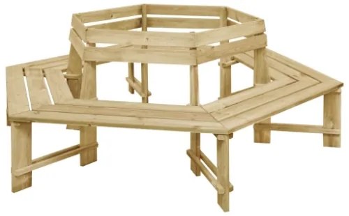 Panchina da Giardino 240 cm in Legno di Pino Impregnato