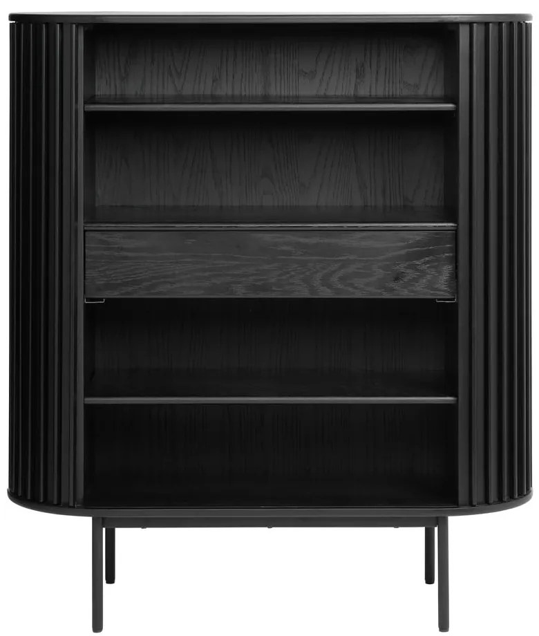 Mobile nero in rovere 125x110 cm Siena - Unique Furniture