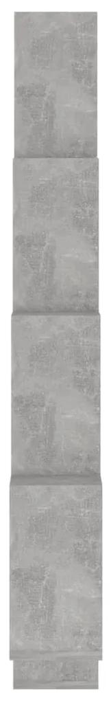 Mensola da parete a cubo grigio cemento 90x15x119 cm truciolato