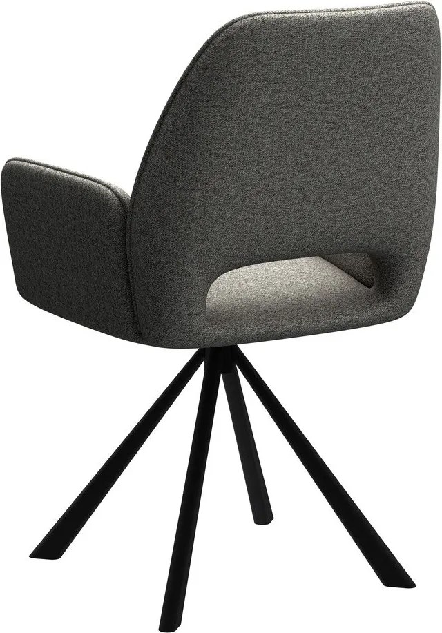 Sedia da pranzo grigio scuro con braccioli Graham – Actona