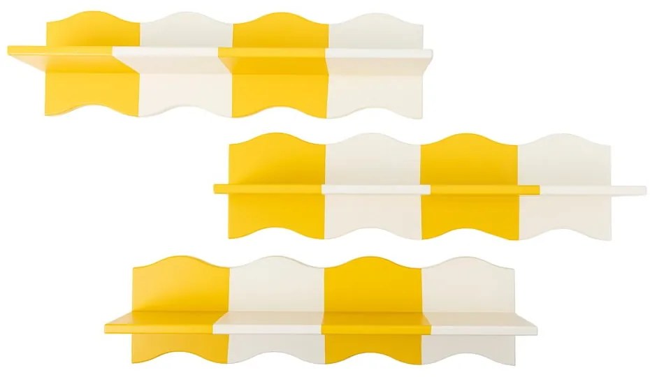 Mensola per bambini gialla e bianca 80 cm Bubbi – Bloomingville Mini