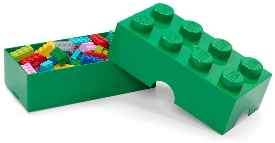 Scatola per bambini verde scuro in plastica 20x10x7 cm – LEGO®