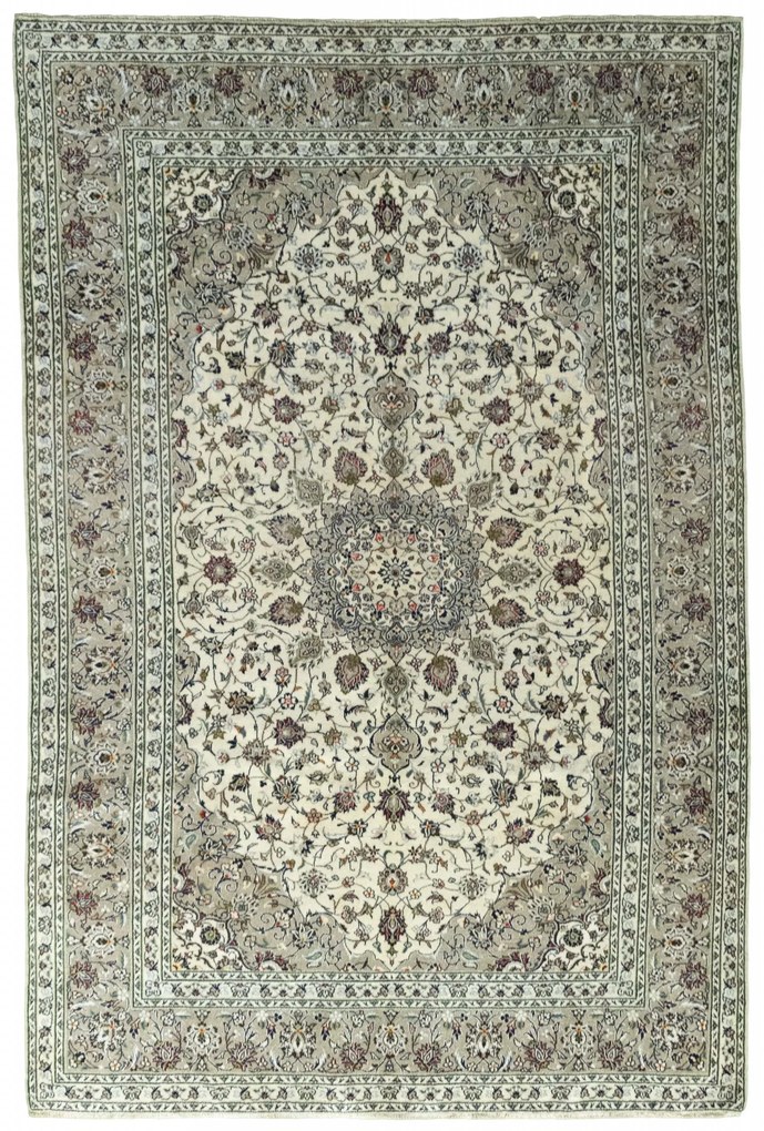 Kashan Tappeto persiano 200 x 300 Beige (Iran) Annodato A Mano
