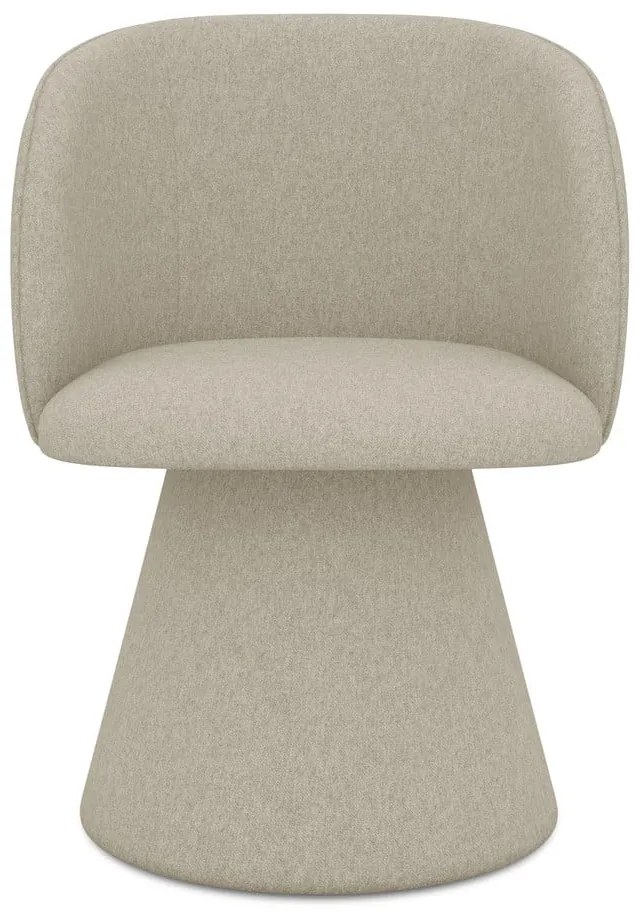 Sedia da pranzo beige in imbottito Maia – Makamii