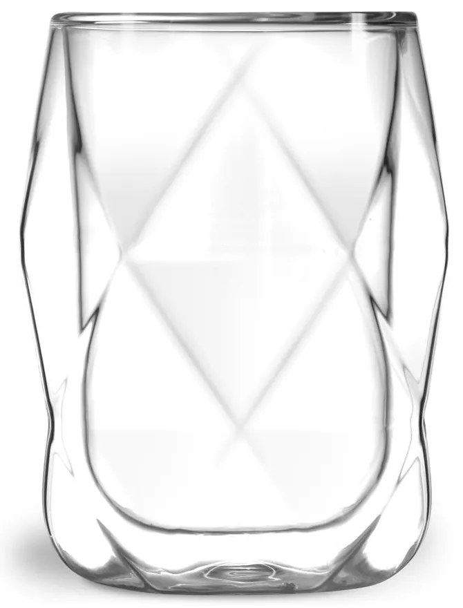 Set di 2 bicchieri da latte a doppia parete, 350 ml Geo - Vialli Design