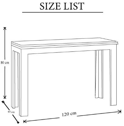 Tavolo libro 120x45 LINEA DOUBLE Quercia Natura aperto 120x90
