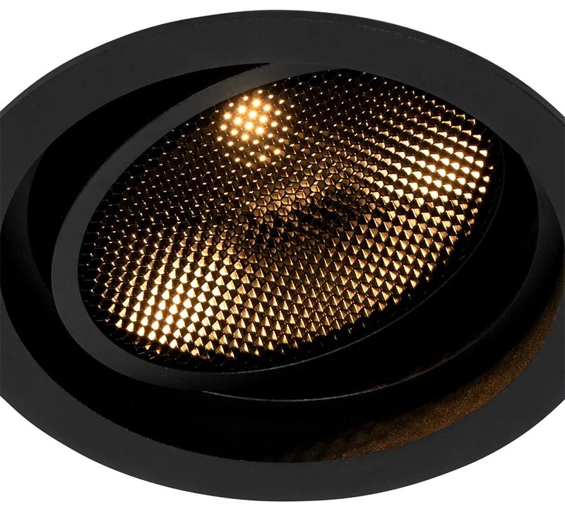Faretto da incasso Smart nero orientabile con Wifi GU10 111mm - Coop 111 Honey
