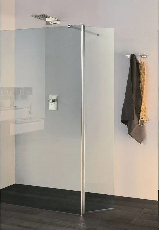 Deflettore walk-in Wens L 30 X H 200cm, vetro trasparente 6 mm, profilo cromo