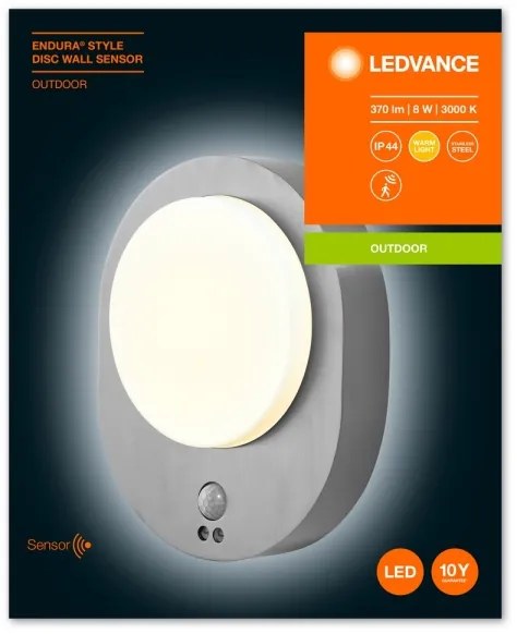 Ledvance - Applique LED da esterno con sensore DISC LED/8W/230V IP44