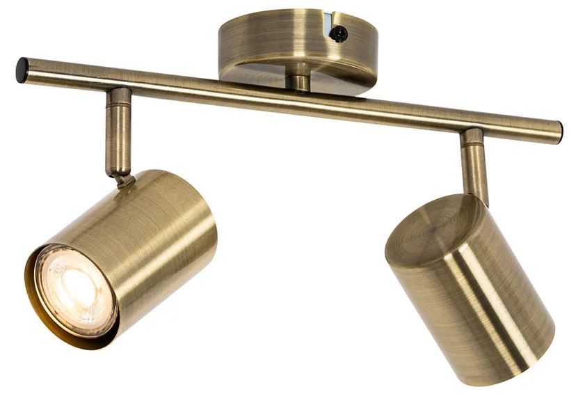 Faretto moderno bronzo orientabile 2 luci - Jeana