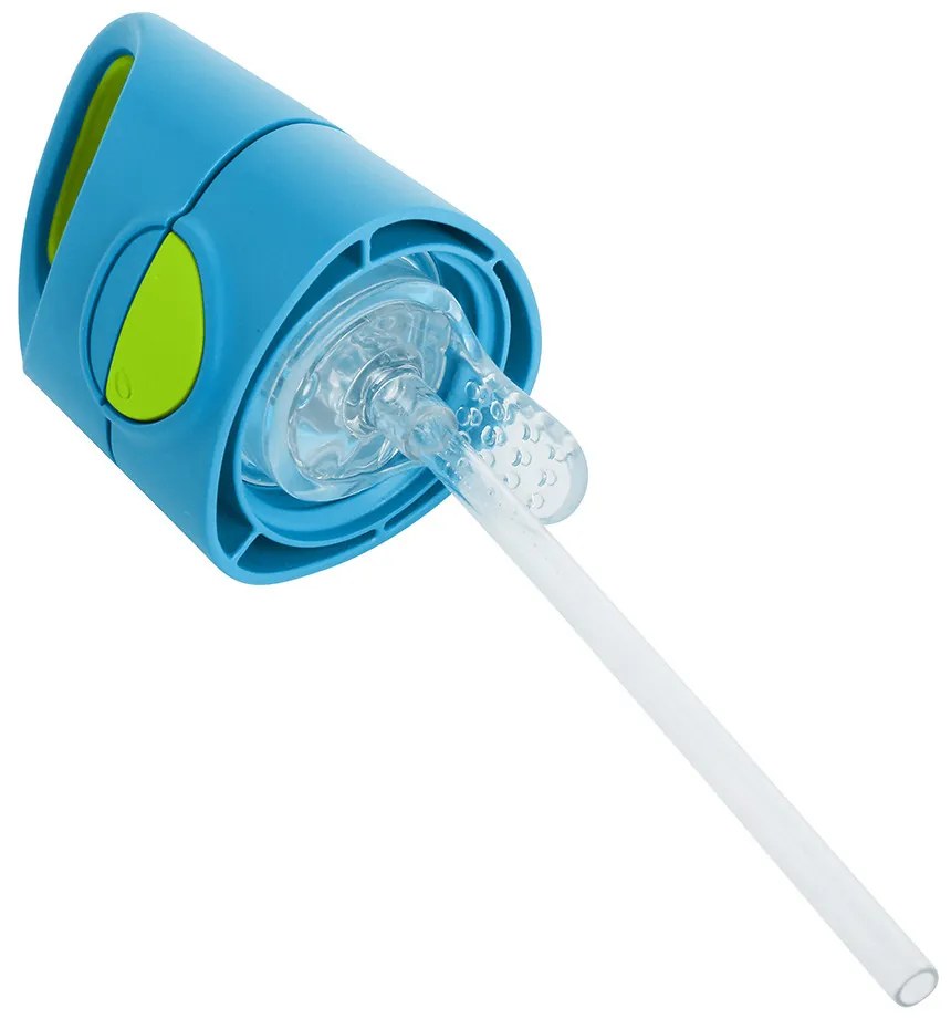 Bottiglia con cannuccia 450 ml – blu/verde