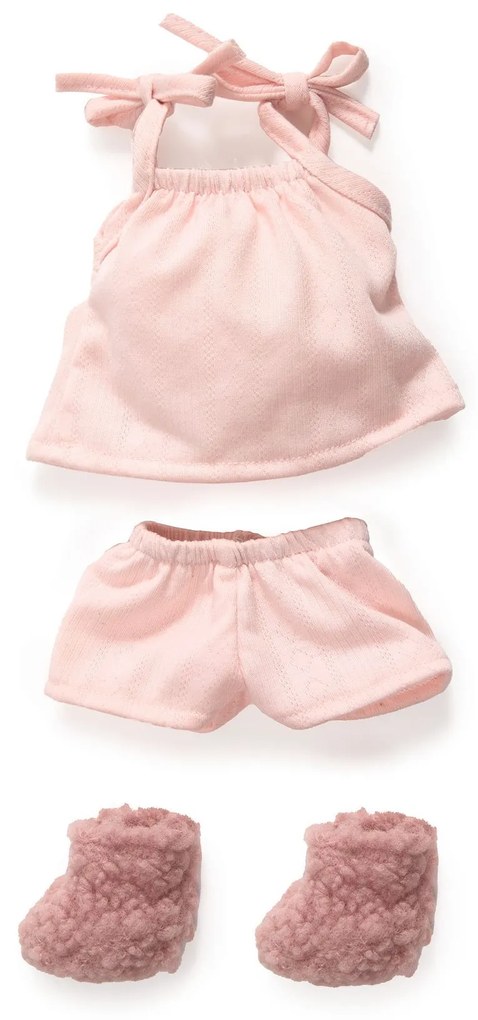 Lovely Pomea - completo da notte con pantofole per bambole
