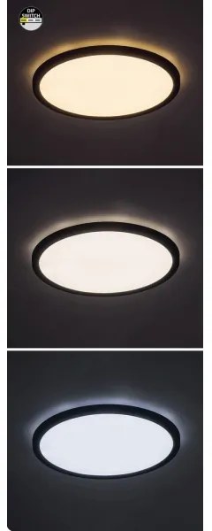 Rabalux 71097 - Plafoniera LED GONZALO 36W/230V, Ø 40 cm, nero