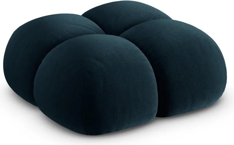 Poggiapiedi blu scuro con rivestimento in velluto Loretto – Cosmopolitan Design