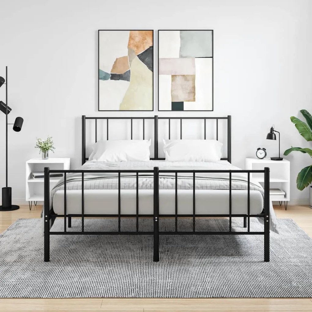 Comodini 2 Pz Bianchi 40x30x50 Cm İn Legno Multistrato /