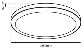 Plafoniera LED da bagno VERA LED/12W/230V 4000K IP65 bianco