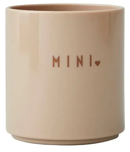 Tazza beige per neonati Love Mini - Design Letters