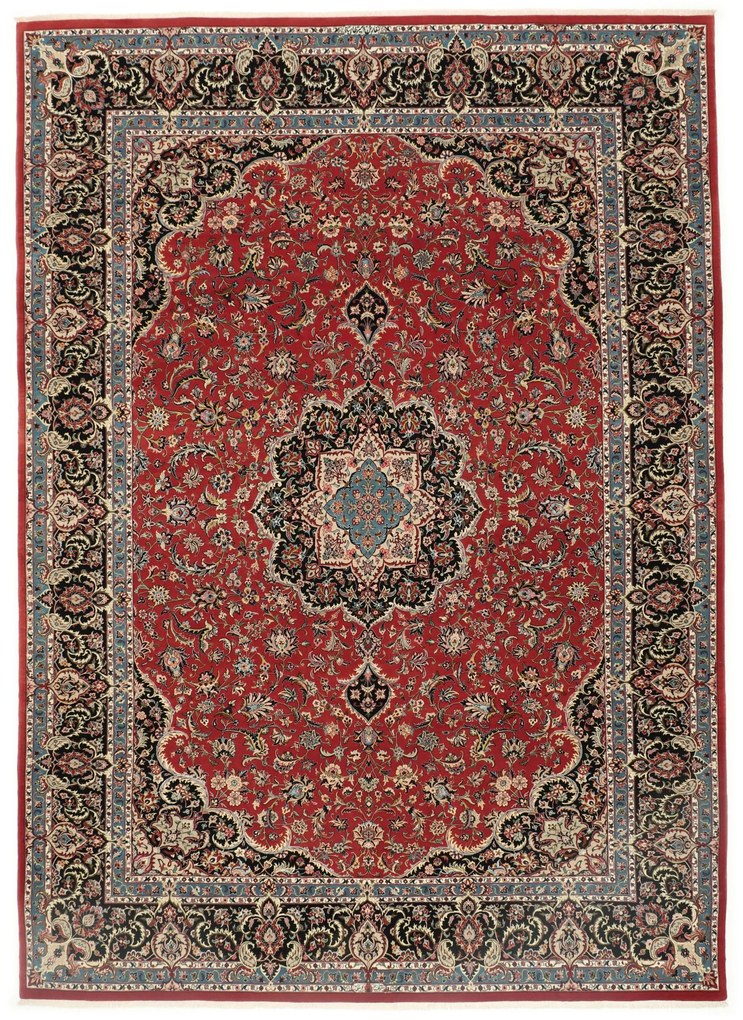Isfahan Tappeto 340x250 (Iran) Annodato A Mano