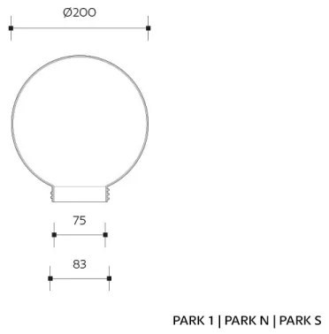 Paralume di ricambio per applique PARK E27 diametro 20 cm beige