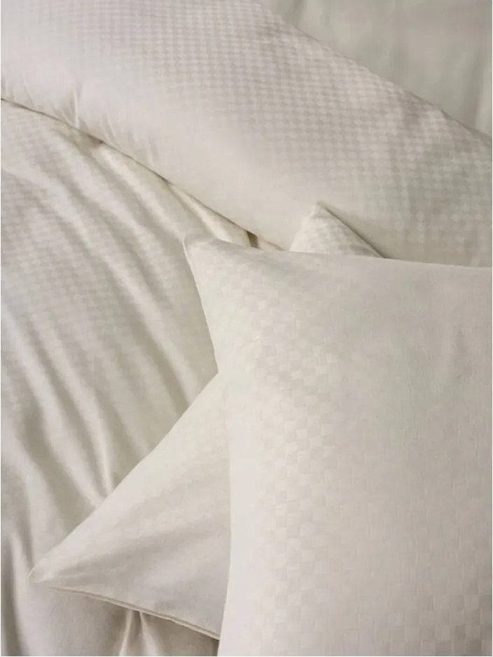 Set copripiumino e federa beige in cotone renforcé per letto singolo 140x200 cm Checkered – Mila Home Luxury