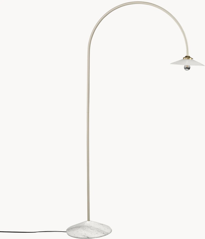 Lampada ad arco fatta a mano con base in marmo Moou