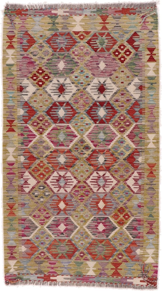 Kilim Tappeto 80 x 150 (Afghanistan) Tessuto A Mano