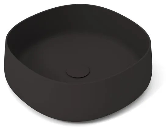 Lavabo da appoggio PADDLE OLYMPIA CERAMICA quadrato in ceramica L 42 x H 42 x P 40 cm nero