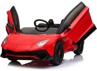 Macchina Elettrica per Bambini 12V con Licenza Lamborghini Aventador Roadster SV Rossa