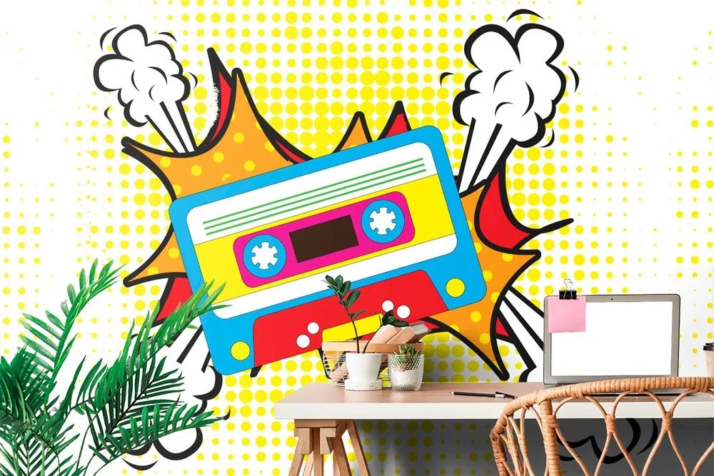 Carta da parati – Cassetta pop art