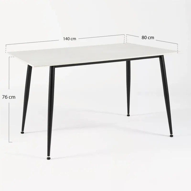 Tavolo da pranzo Bele 140x80 cm