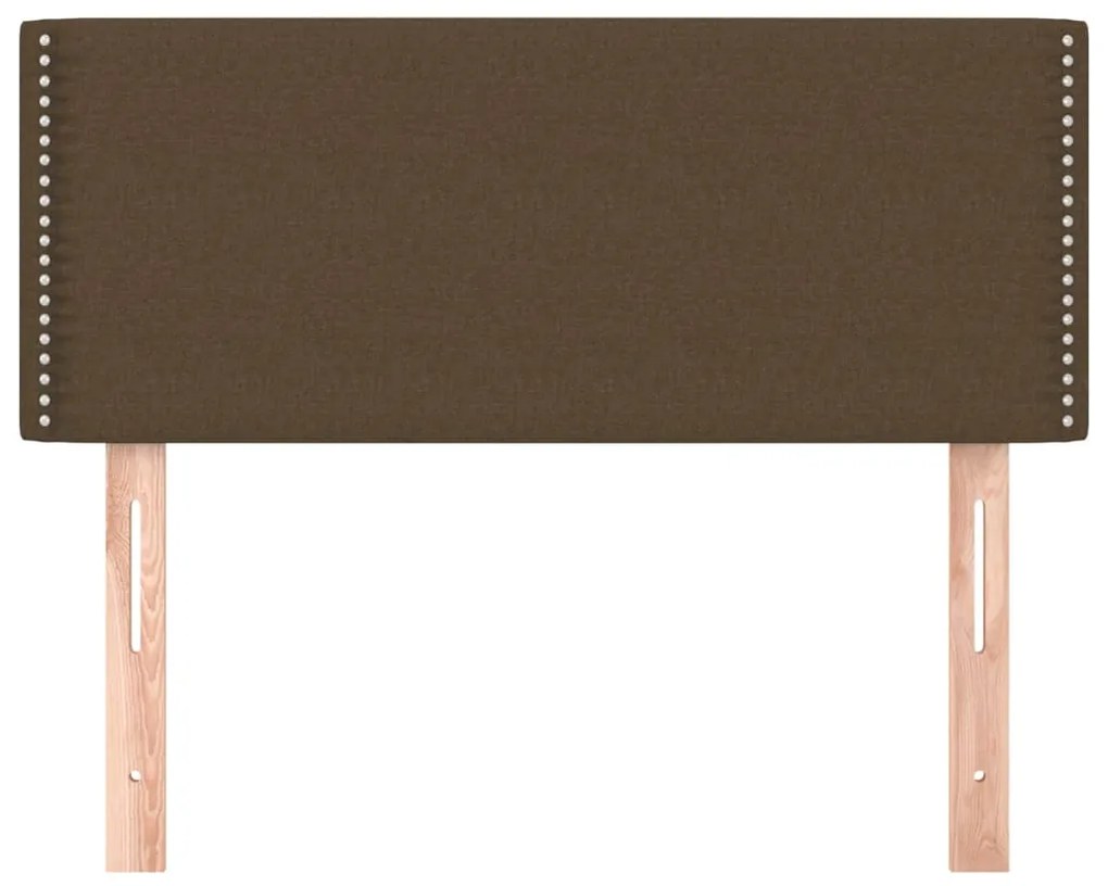 Testiera marrone scuro 90x5x78/88 cm in tessuto