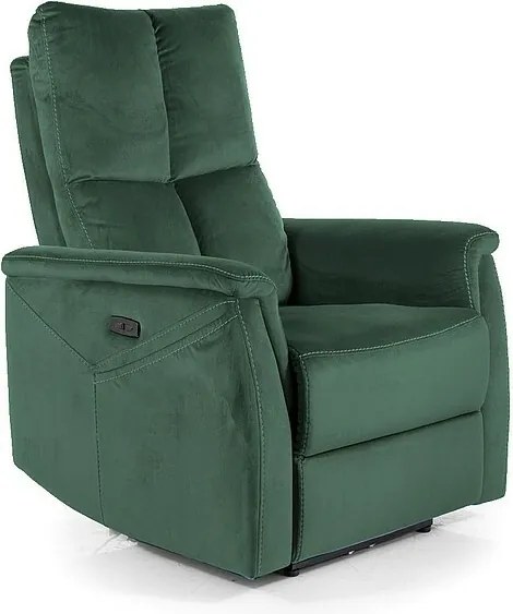 Poltrona relax elettrica Neptun M Velvet – verde