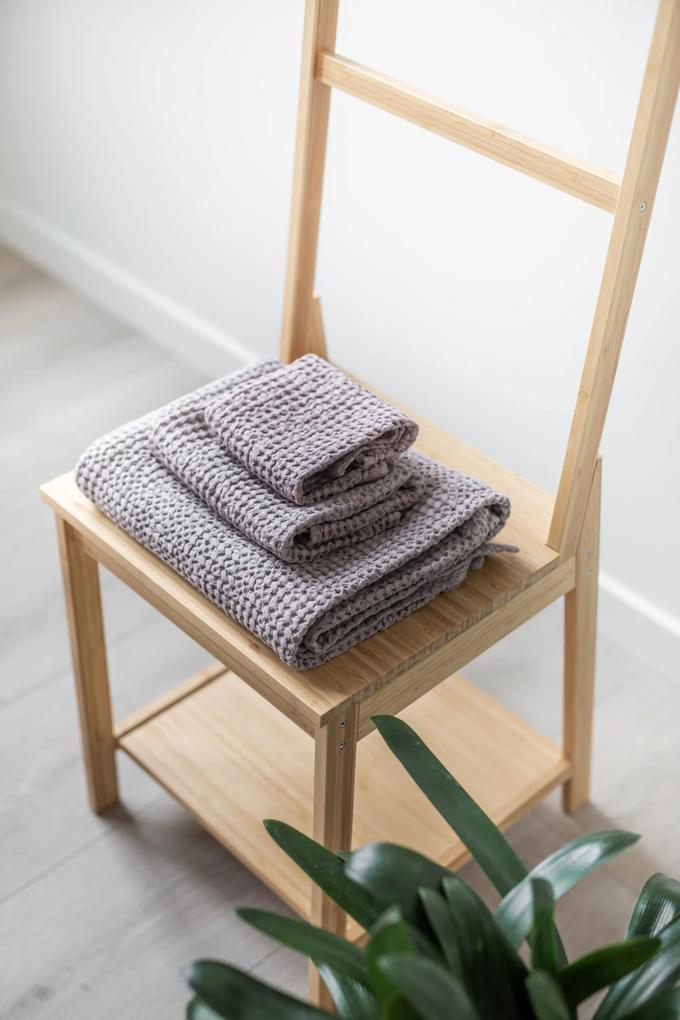 Set asciugamani in cialda di lino - Rosy Brown