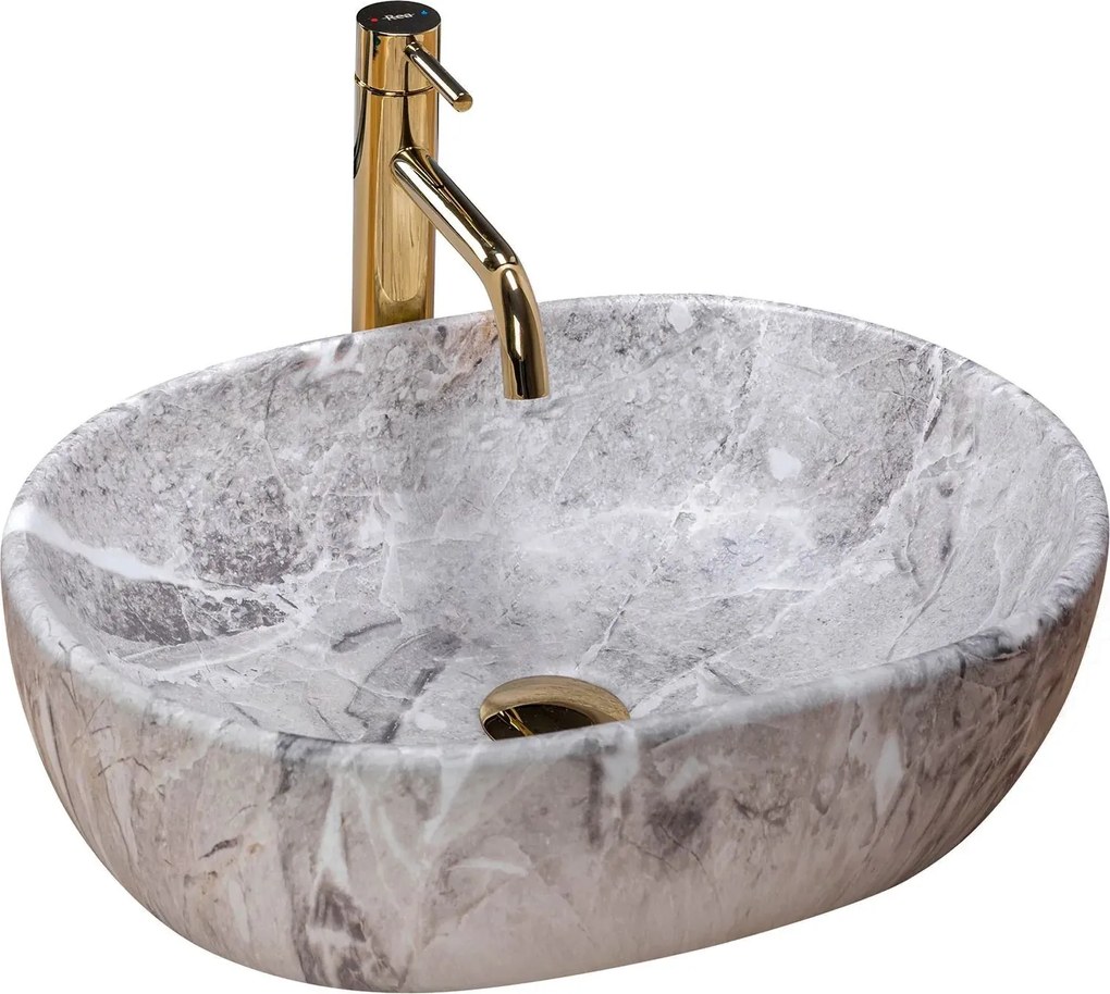 Lavabo da appoggio Rea Lara Stone