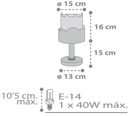 Dalber 61151S - Lampada per bambini BUNNY 1xE14/40W/230V arancio