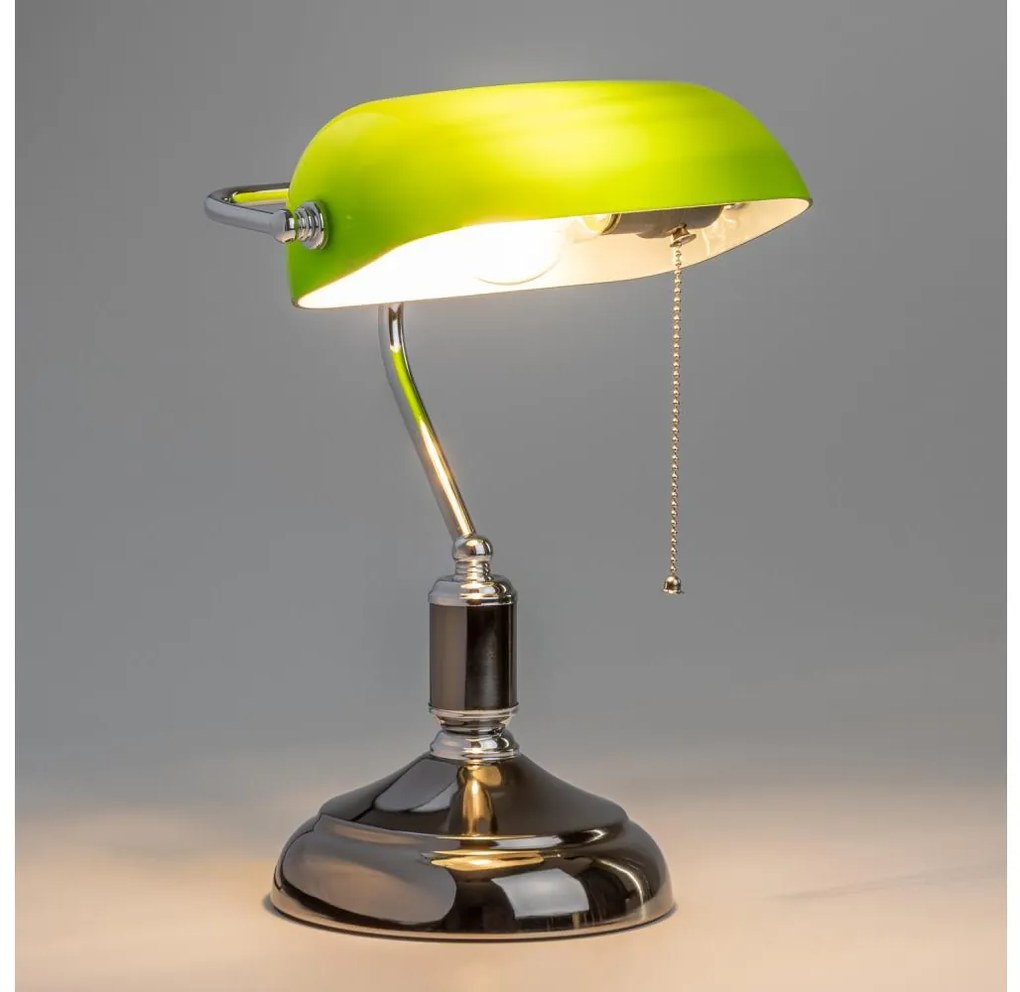 Brilagi - Lampada da scrivania BANK OFFICE 1xE27/60W/230V nera/argento/verde