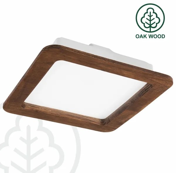 Lampada LED da incasso WOODY SPOT 17W 230V 3000K ciliegio 18,5x18,5 cm