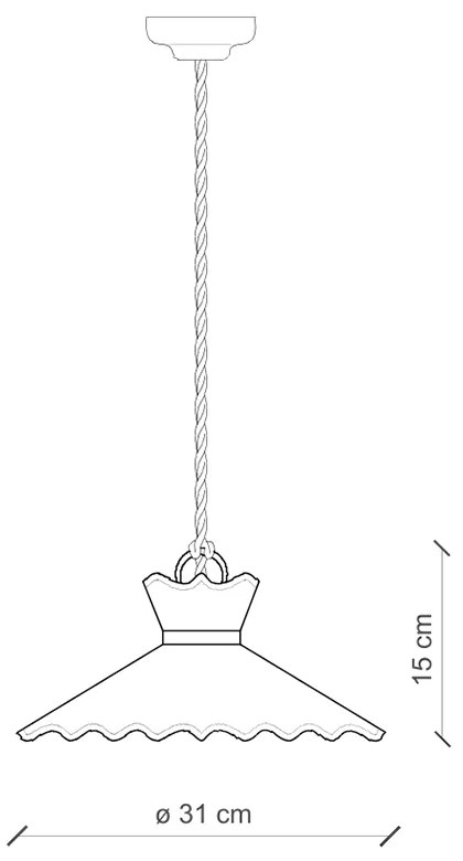 Lampadario Classico Ravenna Metallo Nero Ceramica Bianco Sfumato Arg. 1 Luce E27