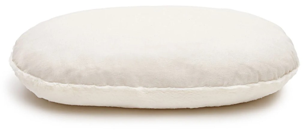 Kave Home - Cuscino portatile per animali domestici Codie in pelo bianco Ø 60 x 10 cm