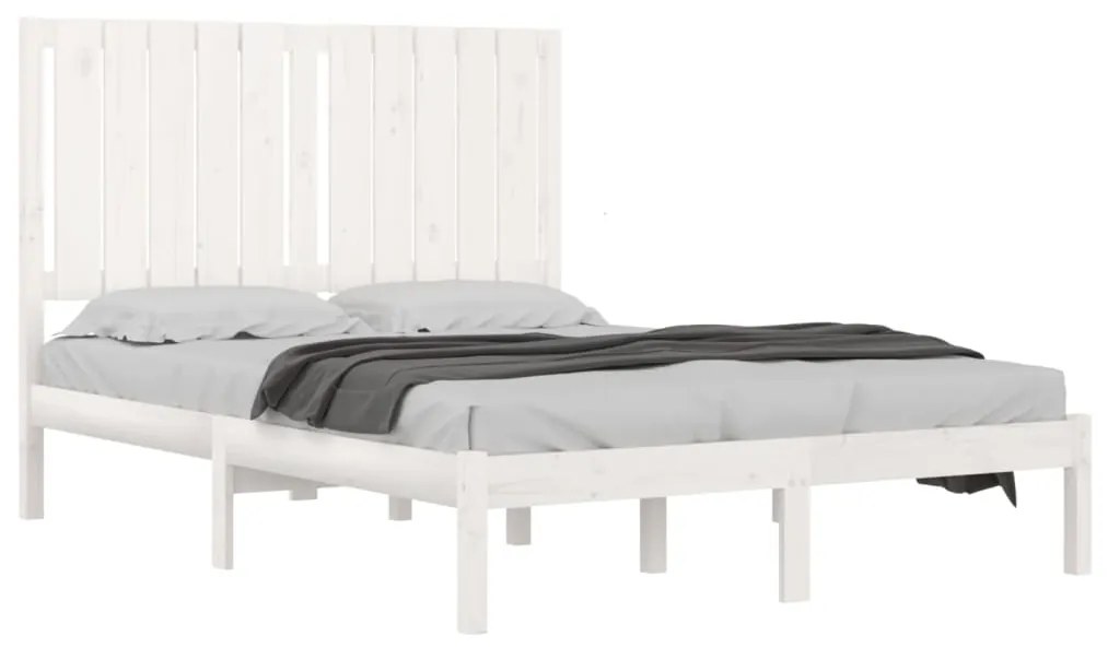 Giroletto bianco in legno massello 120x190 cm small double