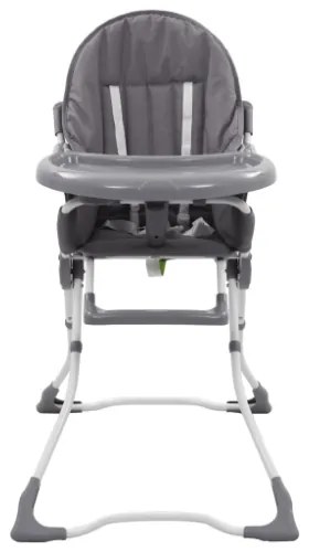 Seggiolone Pappa per Bambini Grigio e Bianco